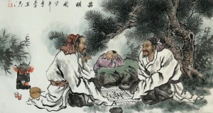 Бессмертные играют в Го. Традиционный сюжет китайских легенд о происхождении игры. Google и Facebook есть на кого равняться